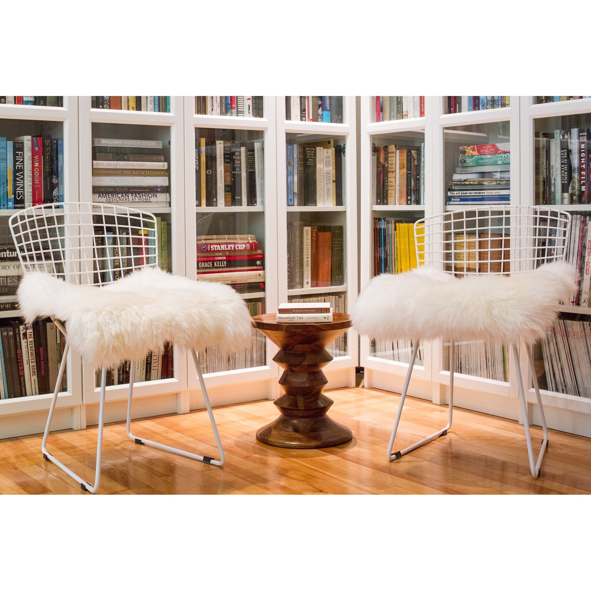 Sheepskin sales covered chairs